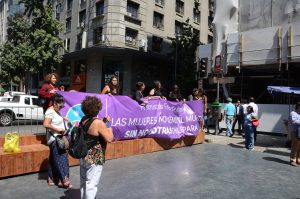 Frauentagsbewegung in Santiago de Chile